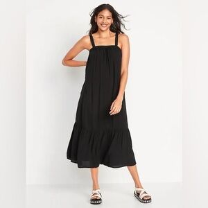 FINAL MARKDOWN NWT! Black Sleeveless Tie-Back Cutout Maxi Swing Dress - Size XL💜